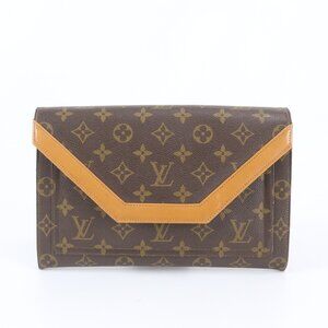 Louis Vuitton Monogram Envelope Leather Shoulder Bag Clutch Pouch Clutch